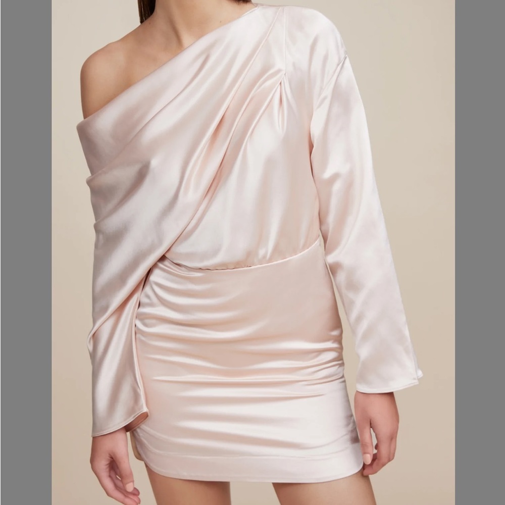 Acler garnett pink silk dress